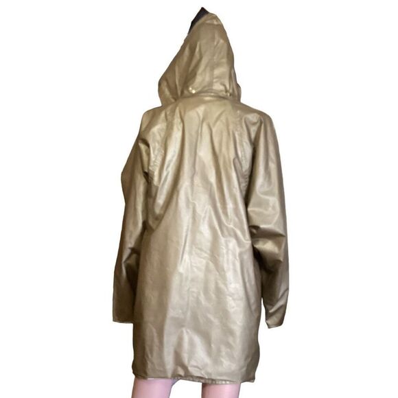 Wippette Vinyl Raincoat Slicker Shiny Gold L - Picture 2 of 13
